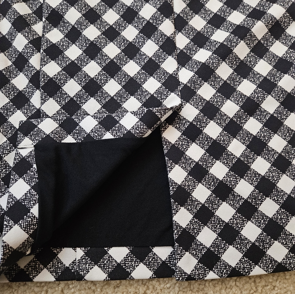 MICHAEL Michael Kors Black and White Checkered Women's Skirt Size 6 Six - Picture 14 of 16